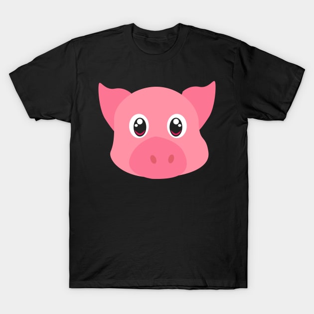 Cute Pig Illustration - Pigs Gifts T-Shirt by Shirtbubble